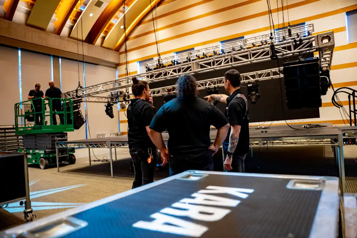 Setting up for LA Urban Leagues Annual Gala 2025 - 01